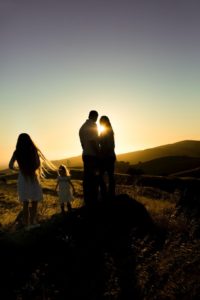 family enjoying sunset - waypath
